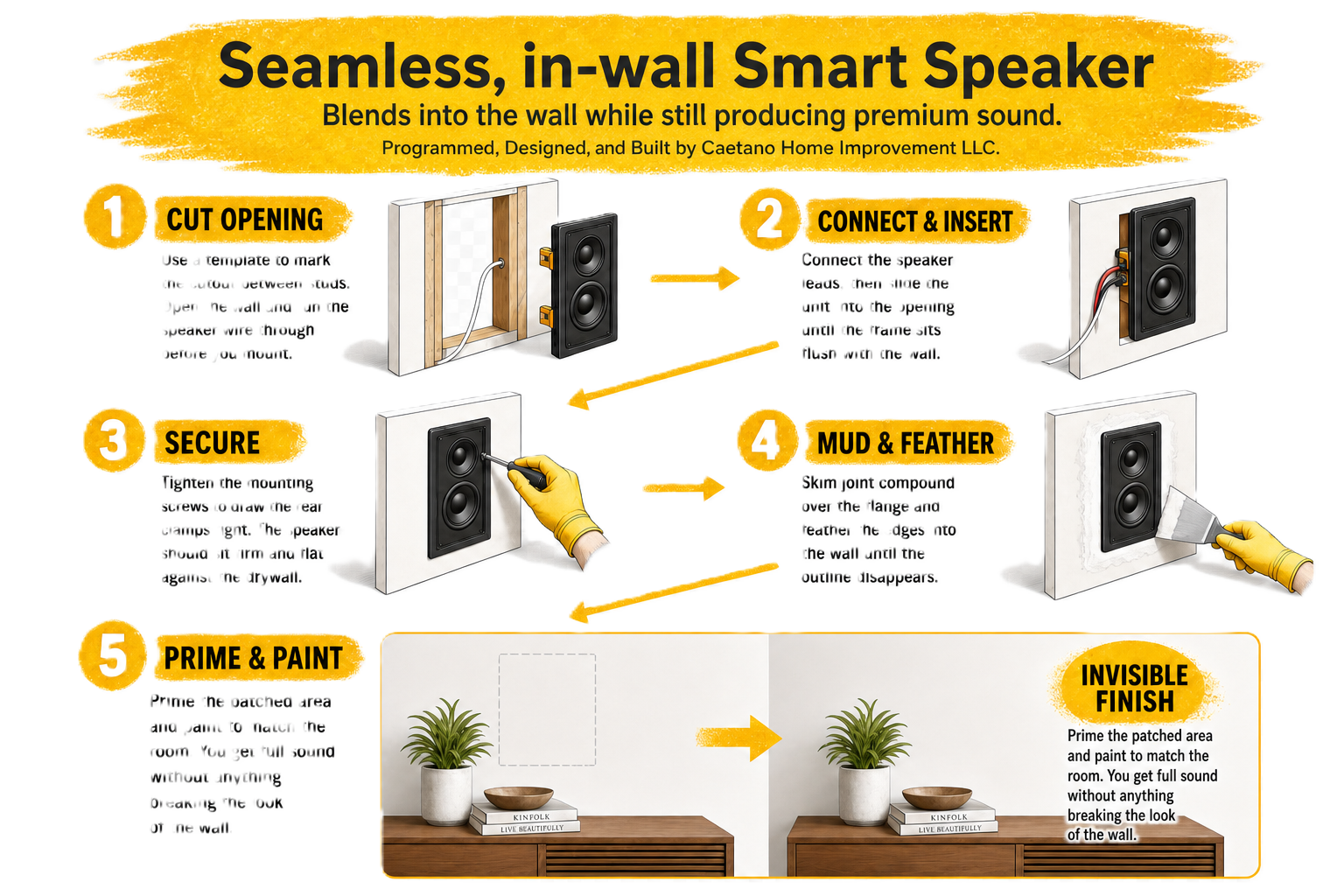 AI Generated Image — Custom in-wall fixtures and appliances by Caetano Home Improvement